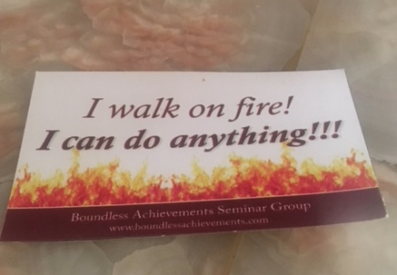 Facing Fear: JOY WALKS ON FIRE!